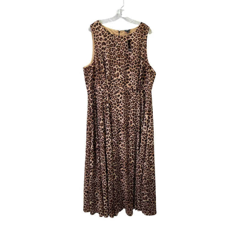 chic wrap dressDress Casual Midi By Torrid In Animal Print, Size:3