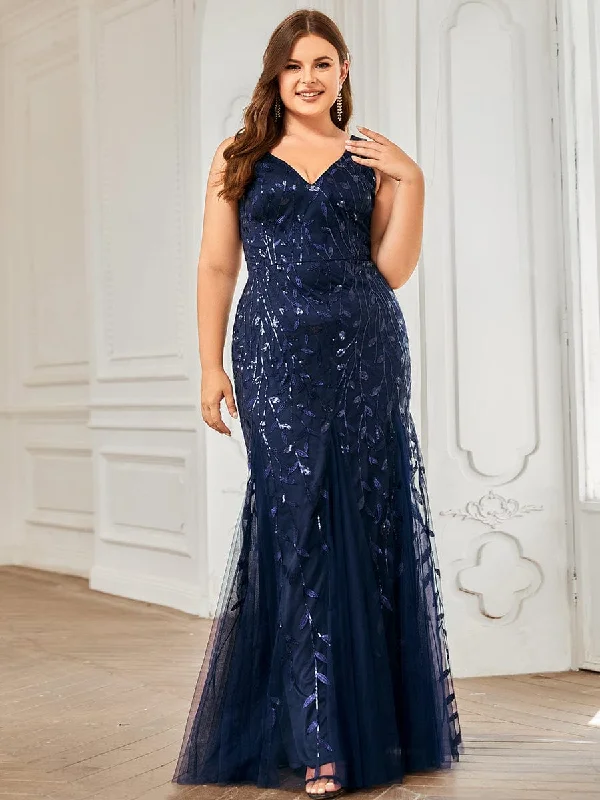 casual evening dressPlus Size Maxi Sequin Formal Dresses & Gowns