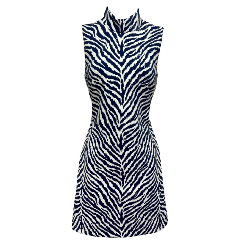 printed dressDelaney Mock Neck Neoprene Dress By J Mclaughlin In Zebra Print, Size: XS