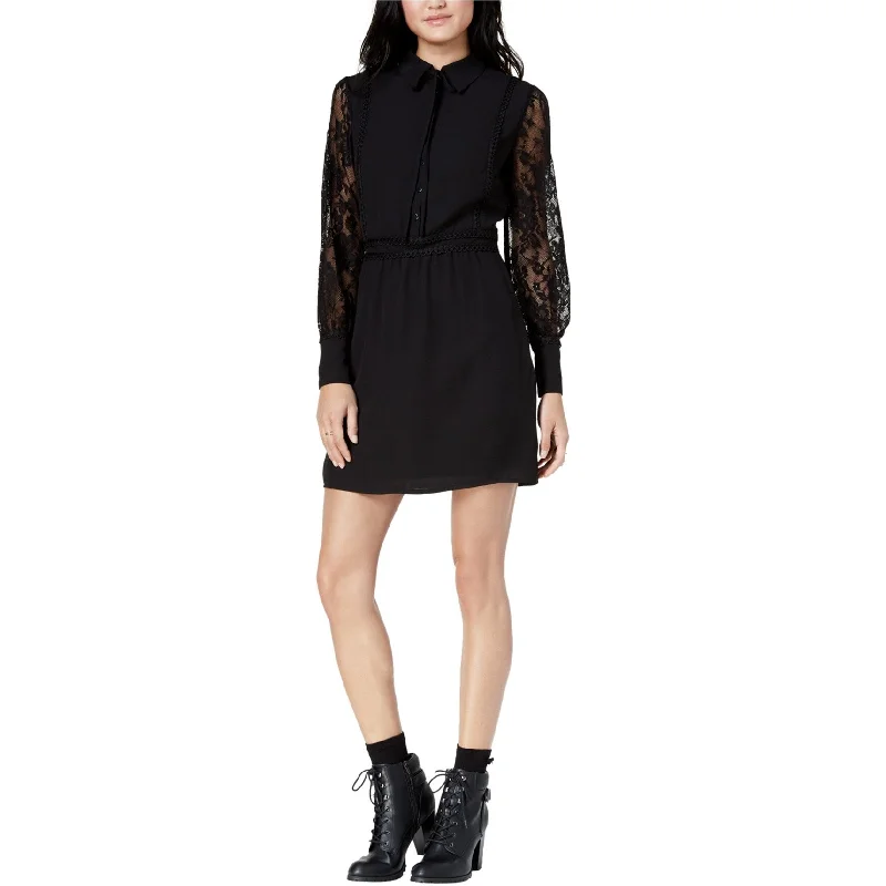 layered dressMaison Jules Womens Lace Contrast Shirt Dress