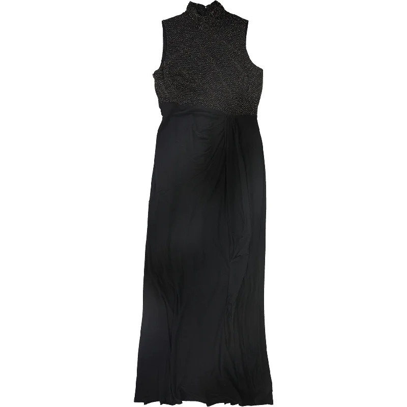 party dressRalph Lauren Womens Metallic Gown Dress, Black, 14