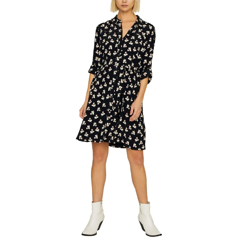 elegant evening dressSanctuary Clothing Womens Floral Print Shirt Dress, Black, Small