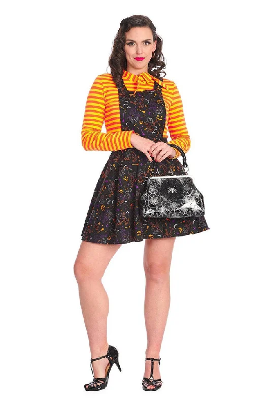 pleated maxi dressAll Hallows Cat Pinafore Dress