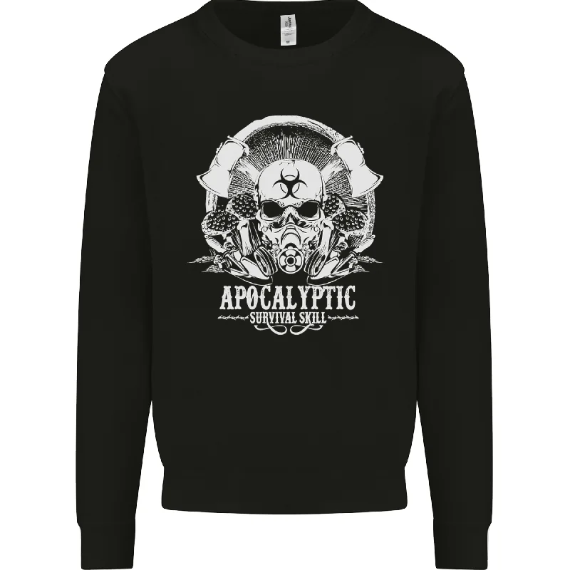 chic active hoodieApocalyptic Survival Skill Skull Gaming Mens Sweatshirt Jumper