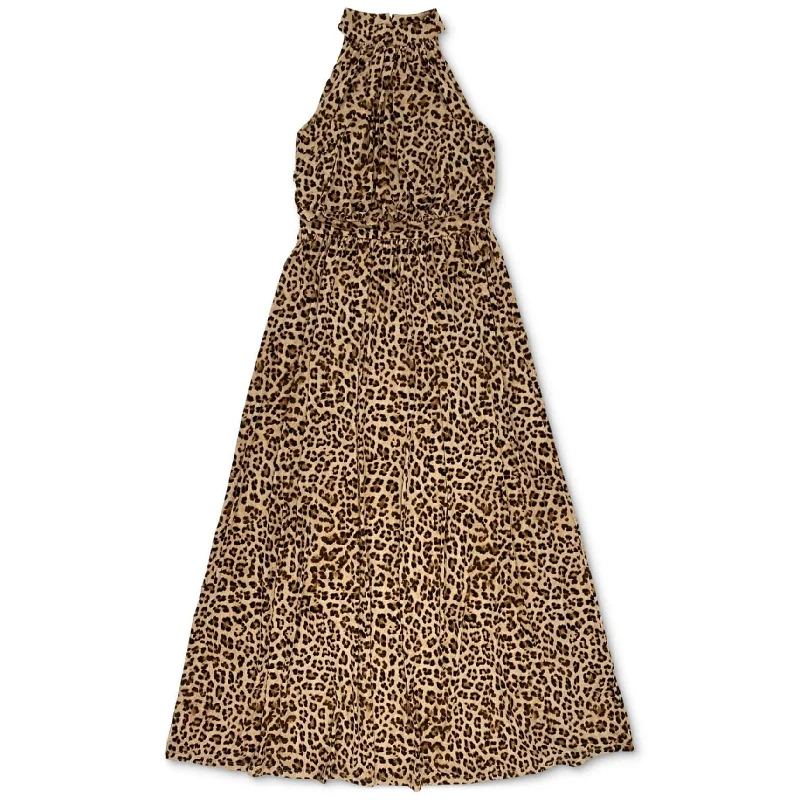 ruched dressI-N-C Womens Cheetah Print Maxi Dress