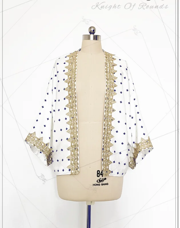 fitted coatPrincess Chronicles~Armory of Glory~Wa Lolita Elegant White Printed Coat