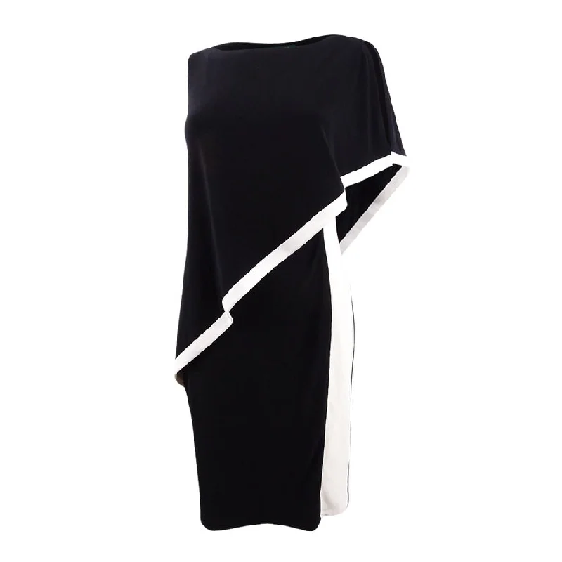 draped dressLauren by Ralph Lauren Women's Colorblocked Overlay Dress