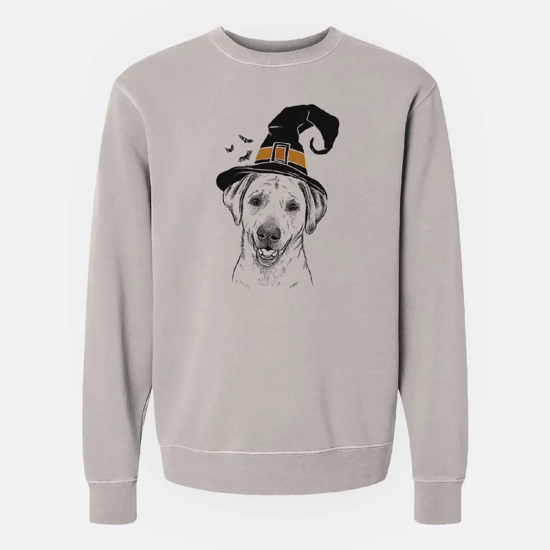 modern athletic hoodieWitch Rusty the Labrador Retriever - Unisex Pigment Dyed Crew Sweatshirt