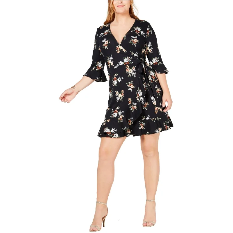 one-shoulder dressSoprano Womens Floral Wrap Dress