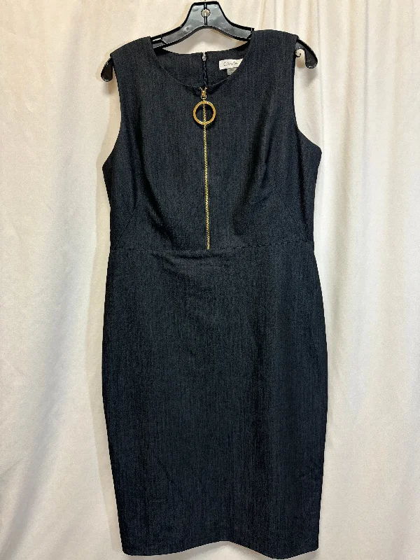 vintage dressDress Casual Midi By Calvin Klein In Navy, Size: L