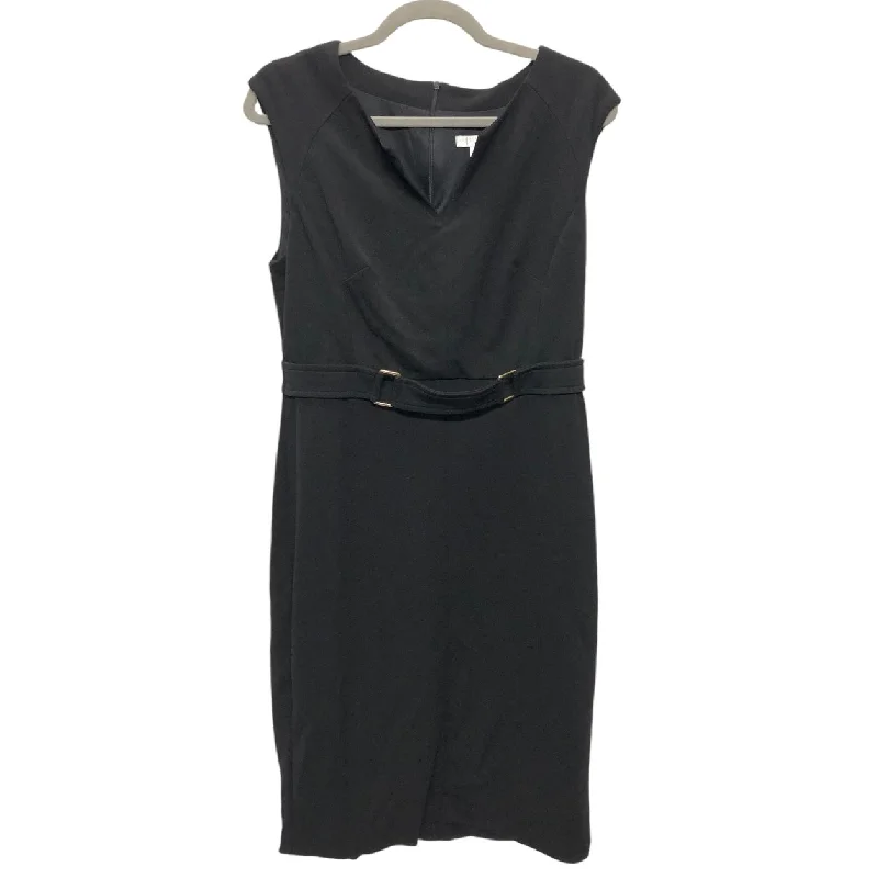 textured dressDress Casual Midi By London Times In Black, Size: 10p