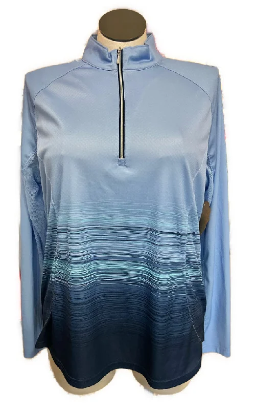 classic trench coatPebble Beach Blue Gradient Quarter Zip Pullover