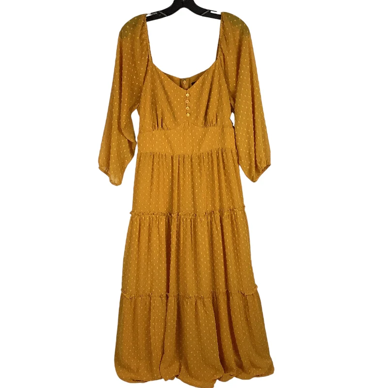 relaxed fit dressDress Party Long By J. Crew In Yellow, Size: 8 tall