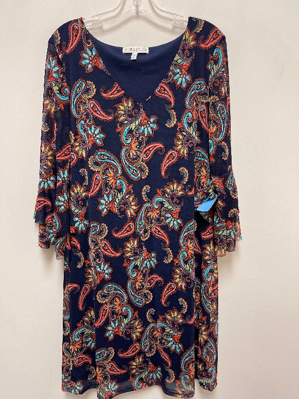 printed dressDress Casual Short By Clothes Mentor In Navy, Size: L