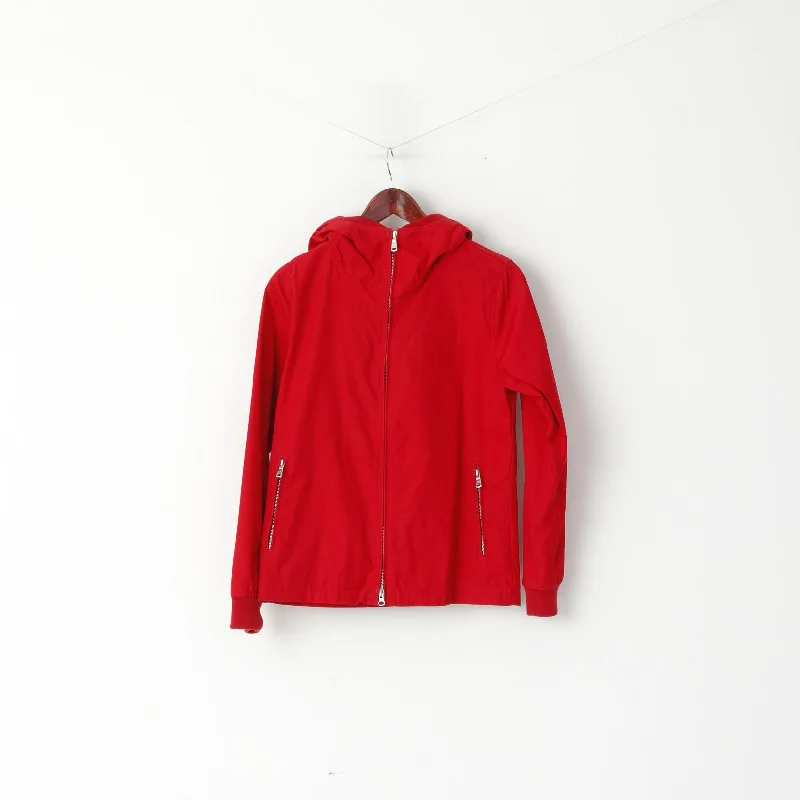 insulated trench coatPeak Performance Women S Jacket Red Kasy J Cotton Blend Hooded Zip Up Top