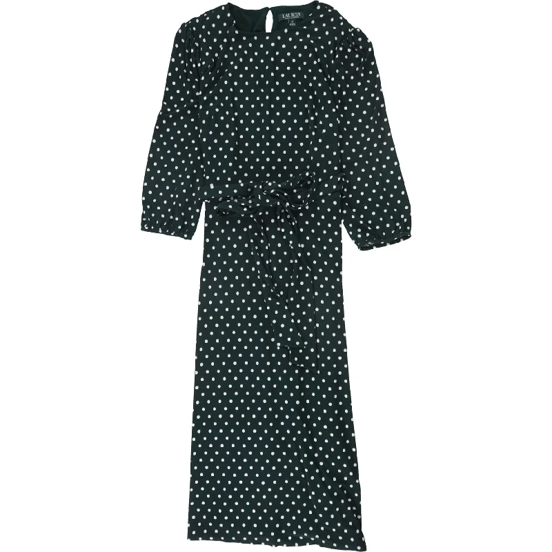 sleek dressRalph Lauren Womens Polka Dot A-line Dress, Green, 0