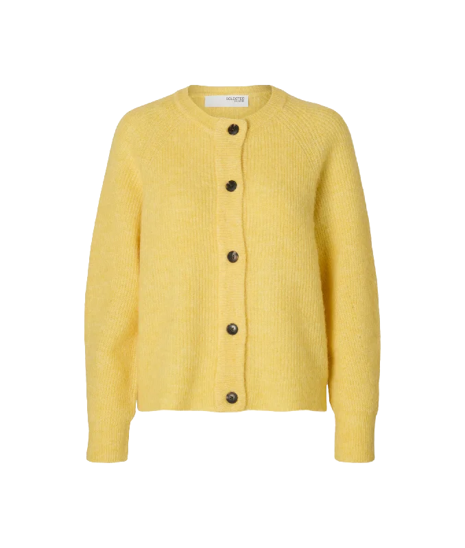 comfortable winter coatLulu Ls Knit Short Cardigan Noos - Yellow