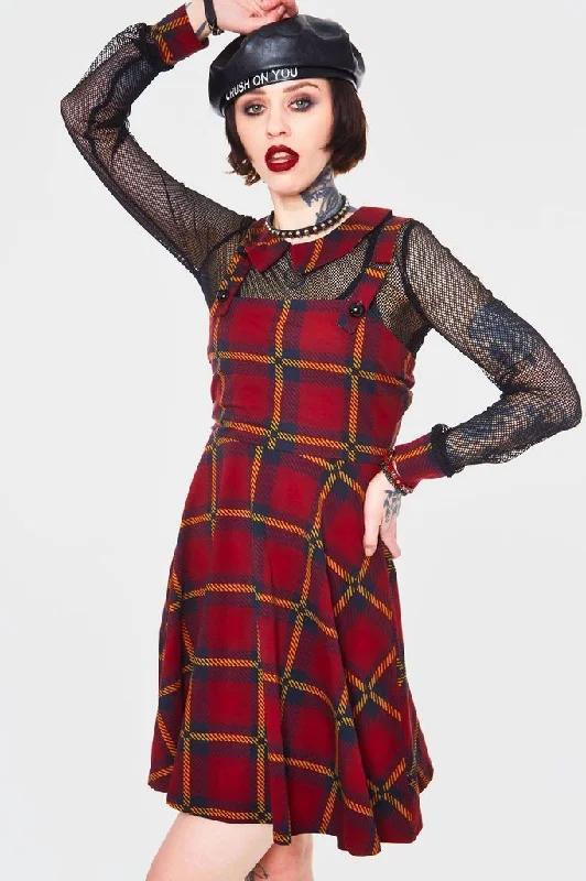 wool dressPassionate By Nature Plaid Overall Dress