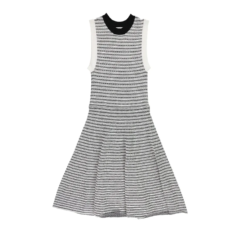 casual shift dressBar Iii Womens Striped Fit Flare Midi Dress