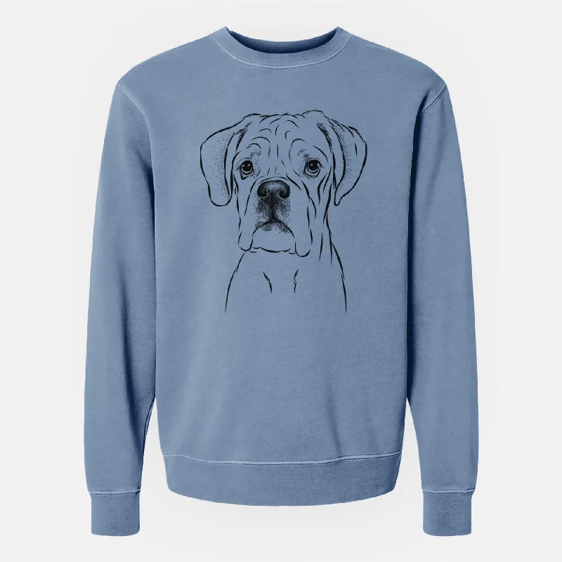 fitness hoodie for trainingBare Nelly the Boxer - Unisex Pigment Dyed Crew Sweatshirt