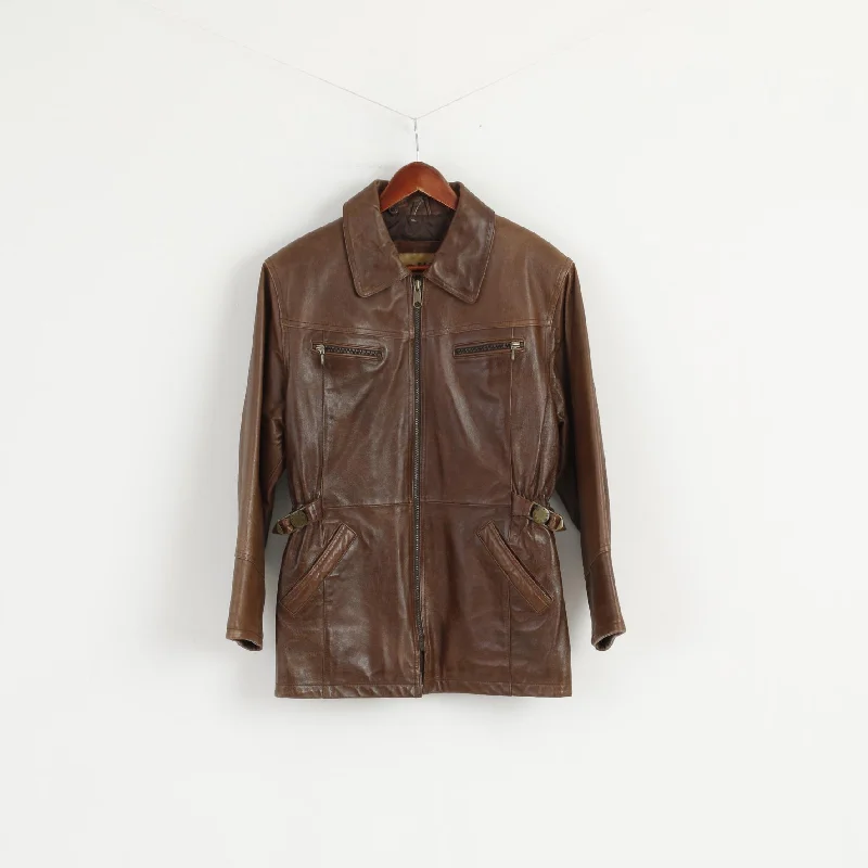 classic trench coatHollies Women S Jacket Brown Pig Leather Vintage Biker Heavy Casual Top