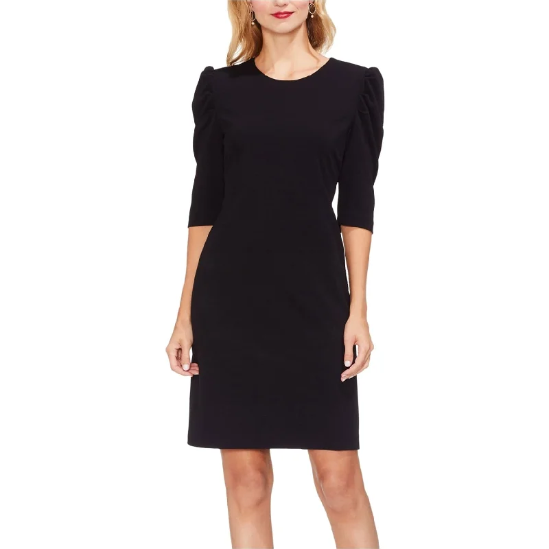 vintage-inspired dressVince Camuto Womens Puff Sleeve Sheath Dress, Black, X-Small