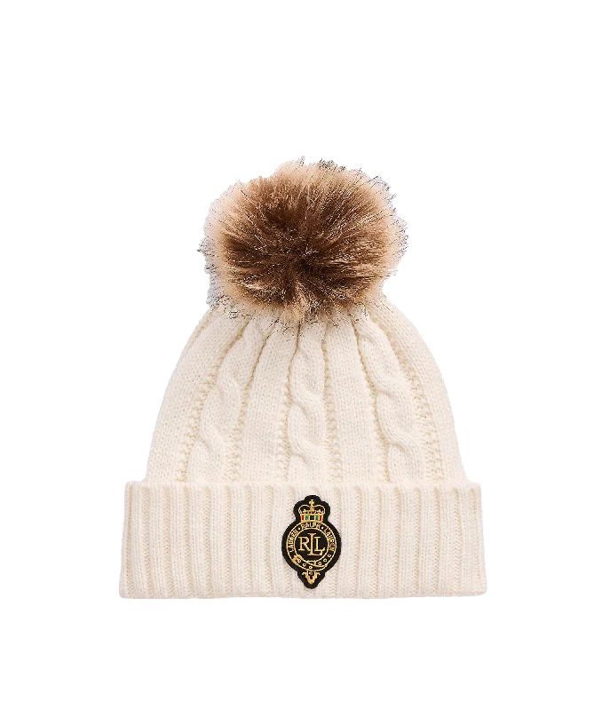 sporty jacketCable Crest Patch Hat - Cream