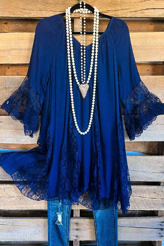 stylish dressAHB EXCLUSIVE: Spring Sighting Tunic/Dress - Navy Blue