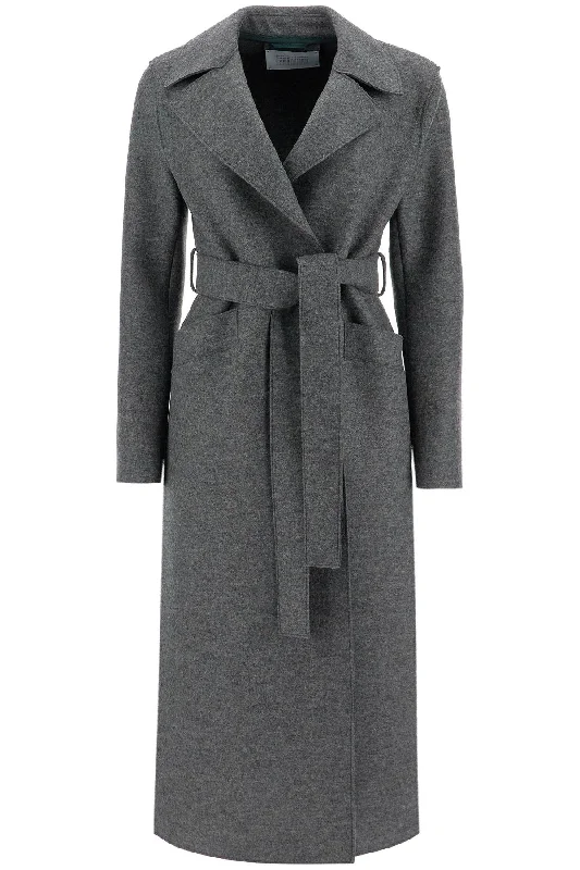 long-sleeve coatlong coat in pressed wool A1191MLK MIDDLE GREY