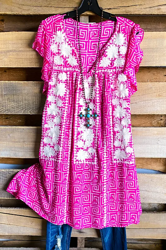 ruched dressAHB EXCLUSIVE: Timeless Travels Dress - Hot Pink