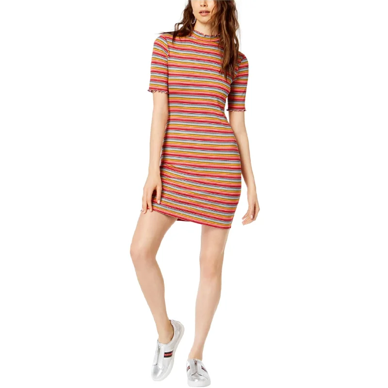 structured dressSocialite Womens Striped Bodycon Shirt Dress