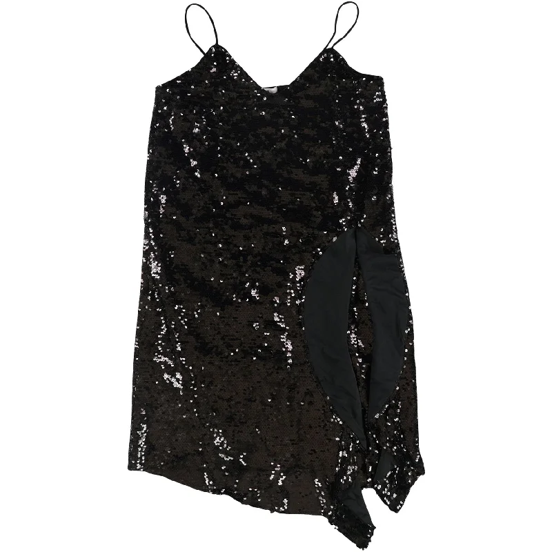 v-neck dressBar Iii Womens Sequined Slip Dress