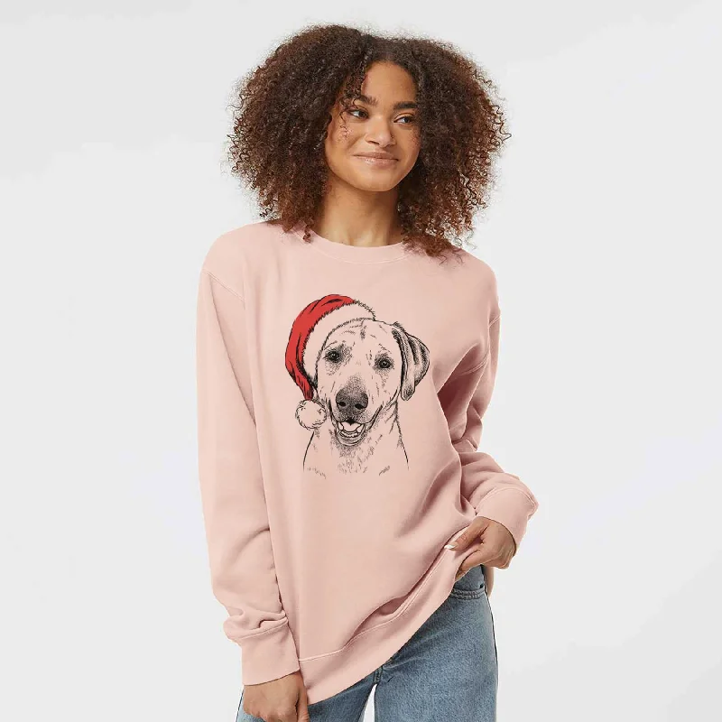 urban sports sweatshirtSanta Rusty the Labrador Retriever - Unisex Pigment Dyed Crew Sweatshirt