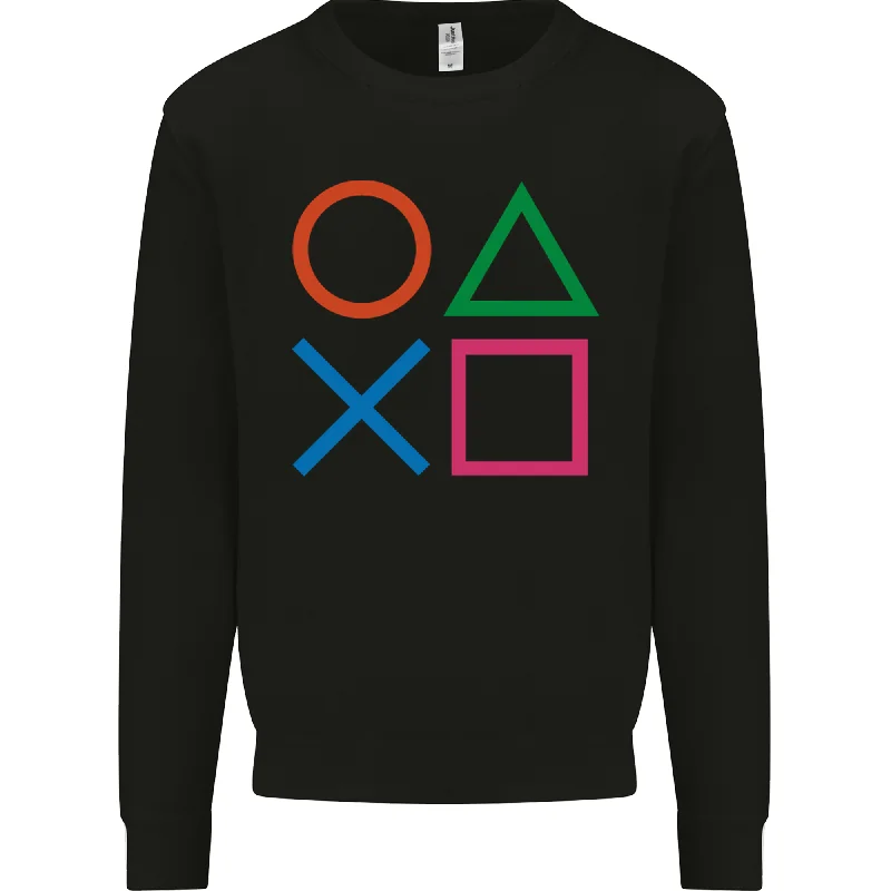 oversized gym sweatshirtArcade Game Console Buttons Gaming Gamer Mens Sweatshirt Jumper