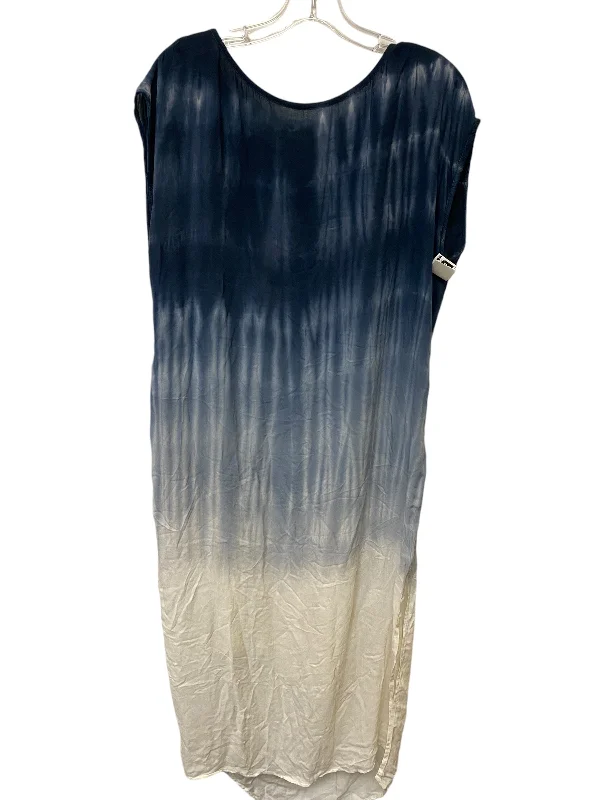 summer dressDress Casual Maxi By Cloth & Stone In Blue & Cream, Size: L