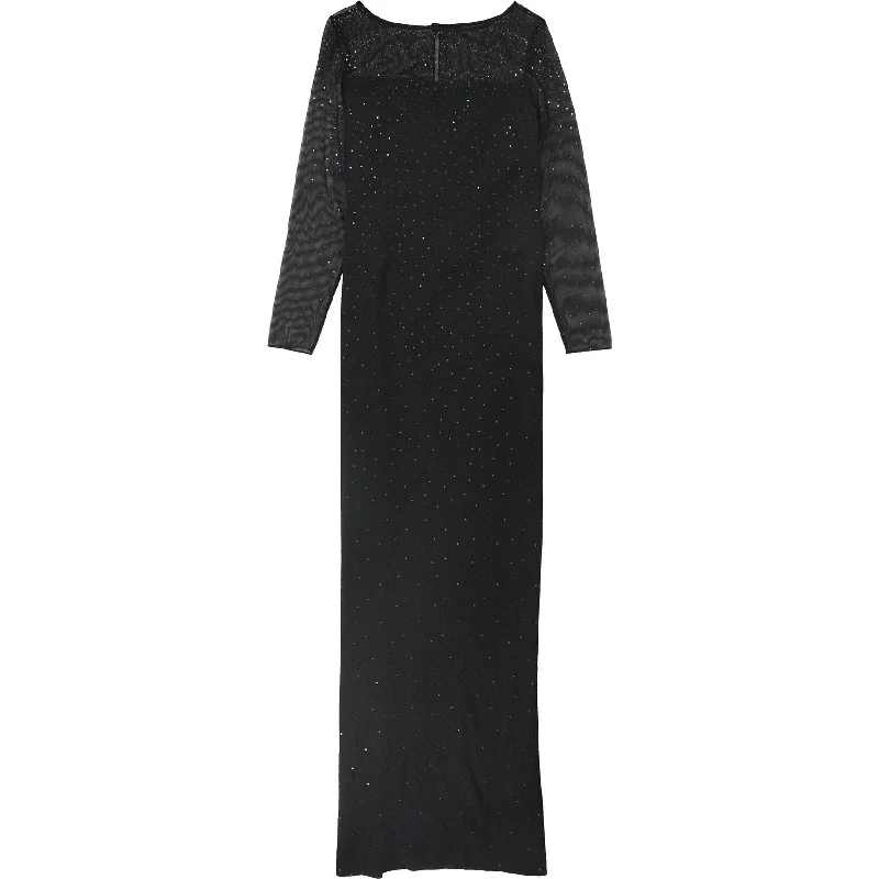 statement dressSt. John Womens Shimmer Gown Dress, Black, 8