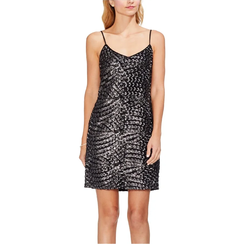 stylish dressVince Camuto Womens Metallic Sequin Slip Dress