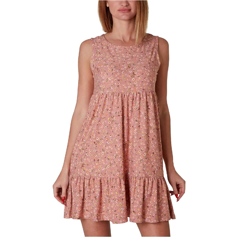 elegant shift dressno comment Womens Floral Tiered Tank Dress, Pink, Small