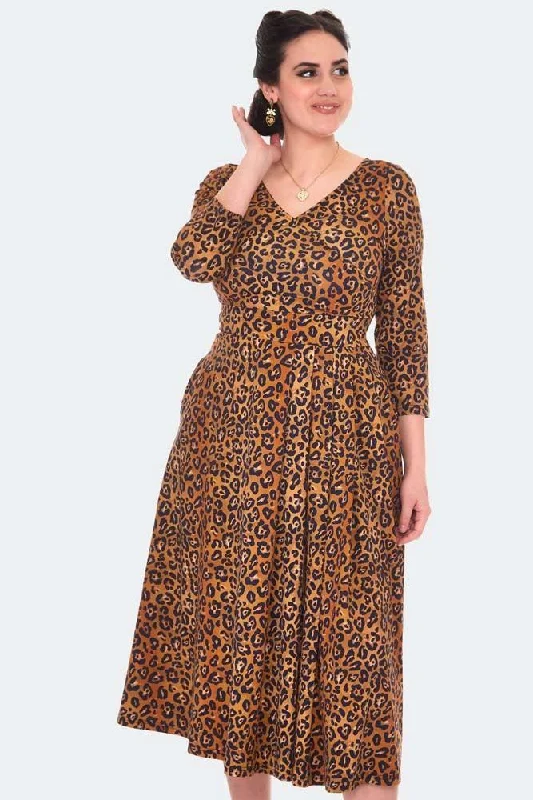 wrap-around dressLeopard Print Flare Dress