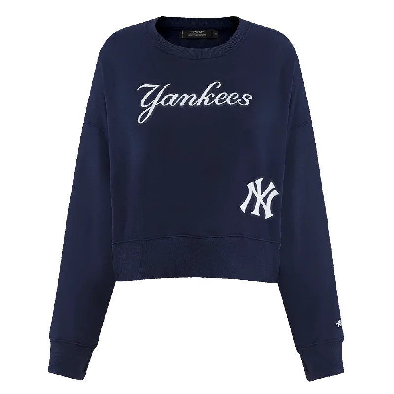 MLB NEW YORK YANKEES GAME DAY CLASSICS WOMEN'S DK CREWNECK (MIDNIGHT NAVY)