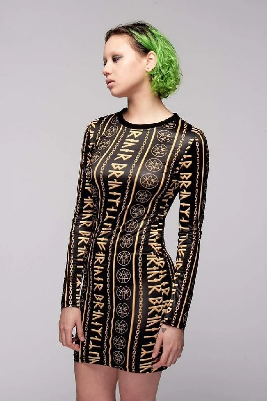 wrap-around dressGold Rune Dress