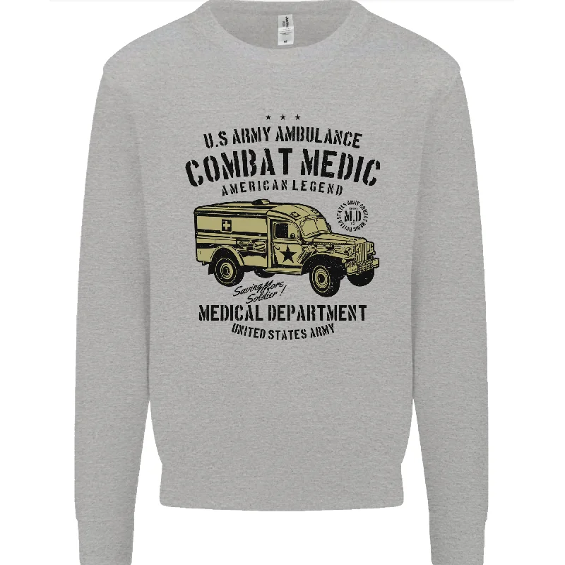 athletic casual sweatshirtArmy Ambulance Military Paramedic Medic Mens Sweatshirt Jumper