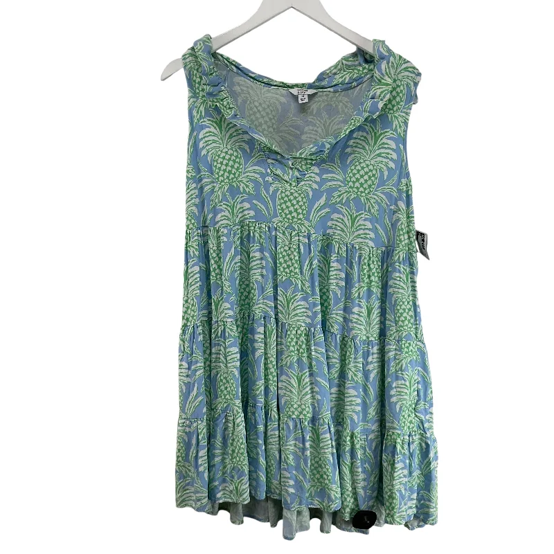 sleek midi dressDress Casual Short By Crown And Ivy In Blue & Green, Size: M