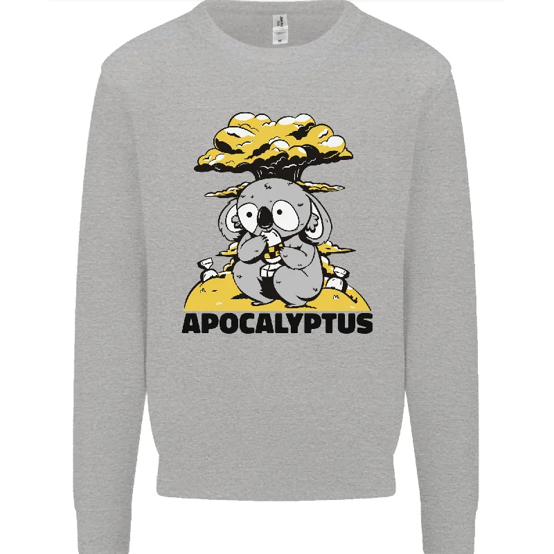 minimaApocalyptus Koala Bear Climate Change Armageddon Mens Sweatshirt Jumper