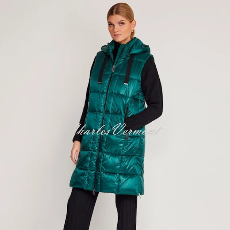 versatile coatFrandsen Longline Padded Gilet - Style 768-580-89 (Bottle Green)