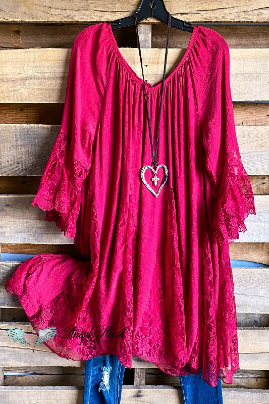 ruched dressAHB EXCLUSIVE: Spring Sighting Tunic/Dress- Crimson