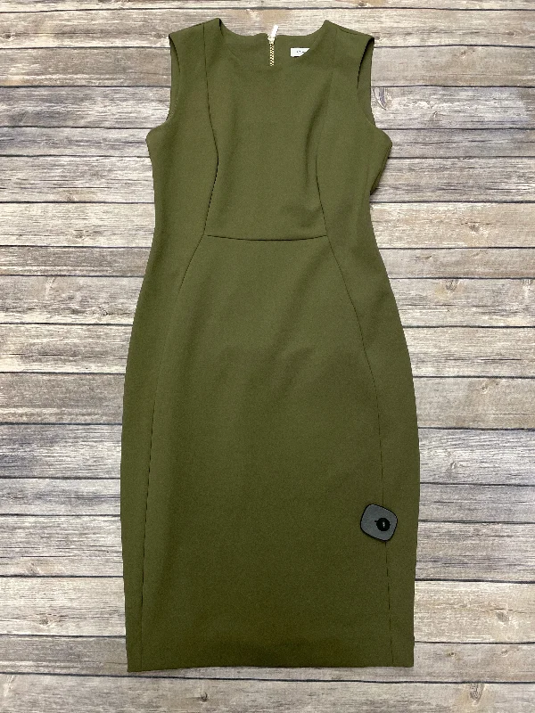 cocktail party dressDress Work By Calvin Klein In Green, Size: S