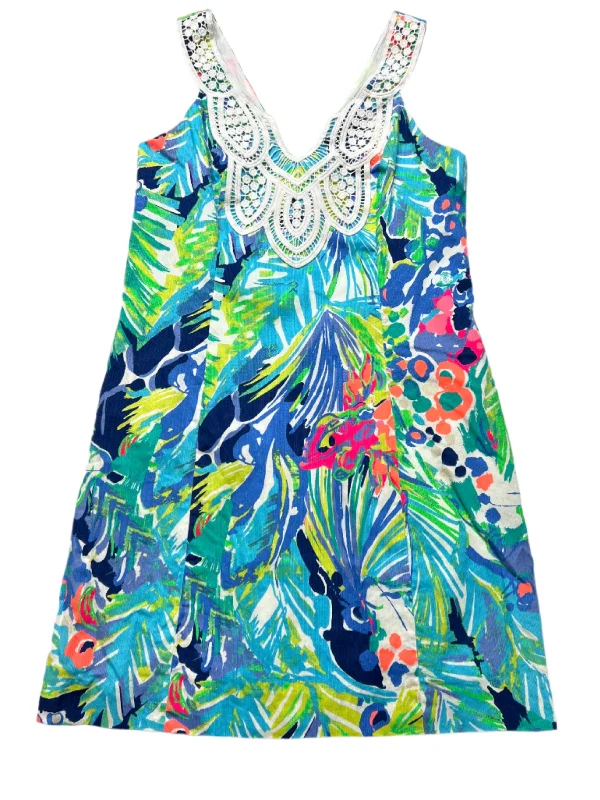 elegant dressDress Casual Short By Lilly Pulitzer In Blue Green, Size: M