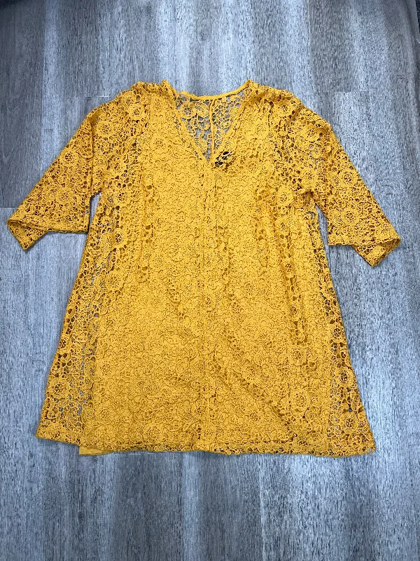 chic dressDress Casual Short By Lane Bryant In Yellow, Size: 2x