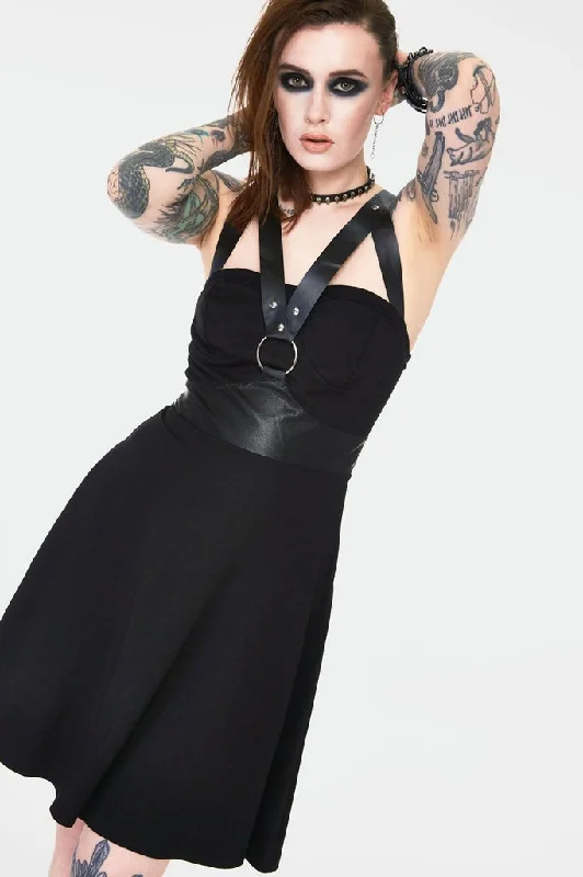 fitted bodycon dressRelease Me Black Skater Dress